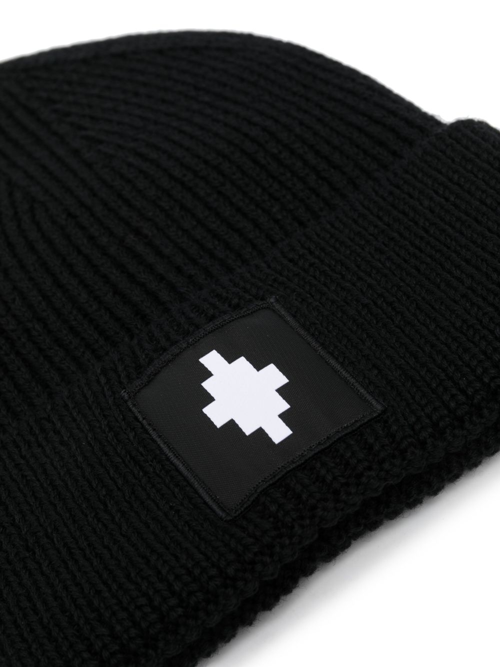 Cross logo-patch knitted beanie - 2