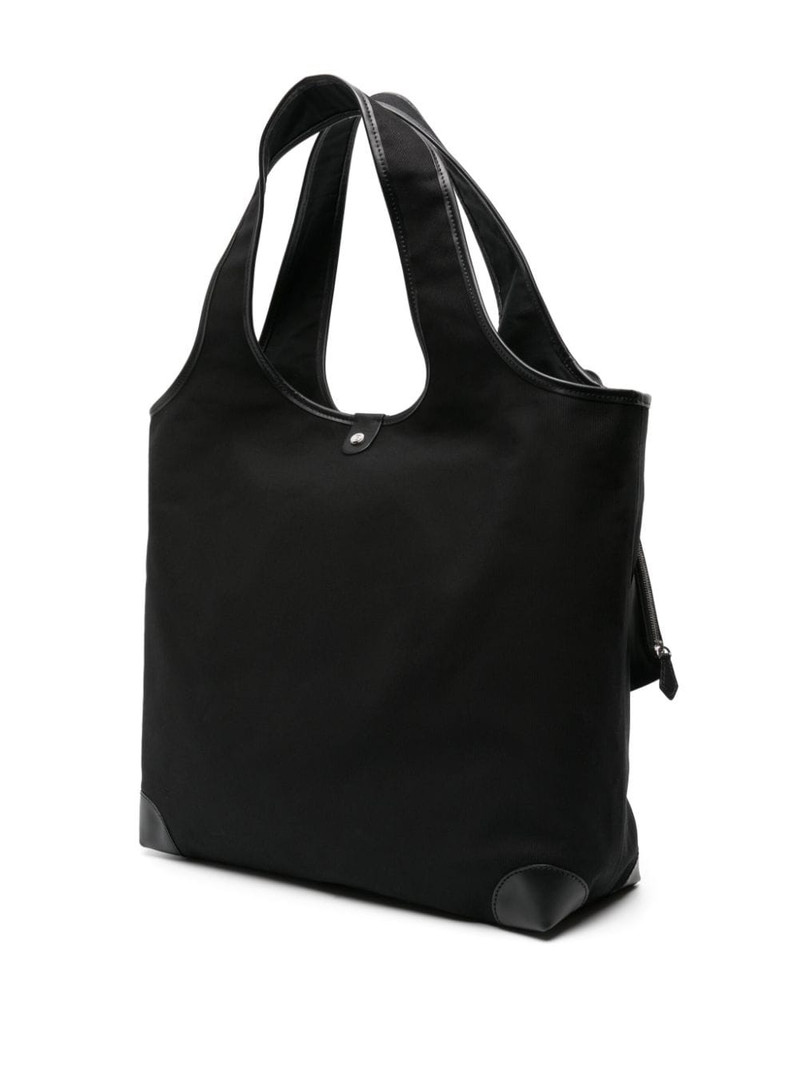 logo-embroidered cotton tote bag 3