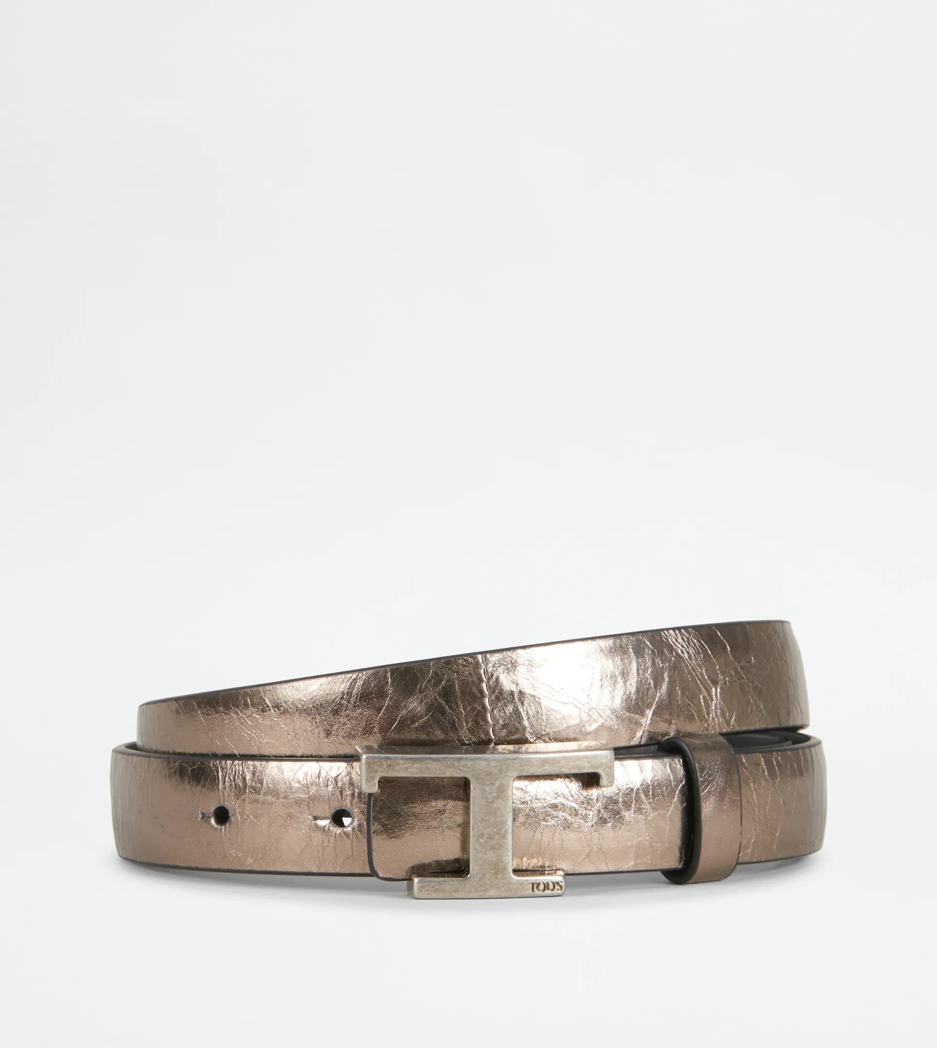BELT IN LEATHER - GOLD - 1