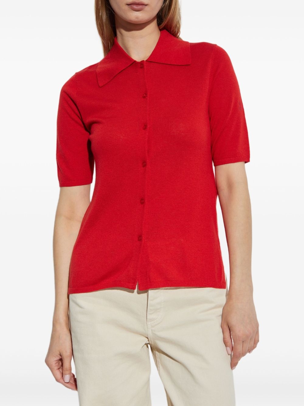 button-up short-sleeve cardigan - 3