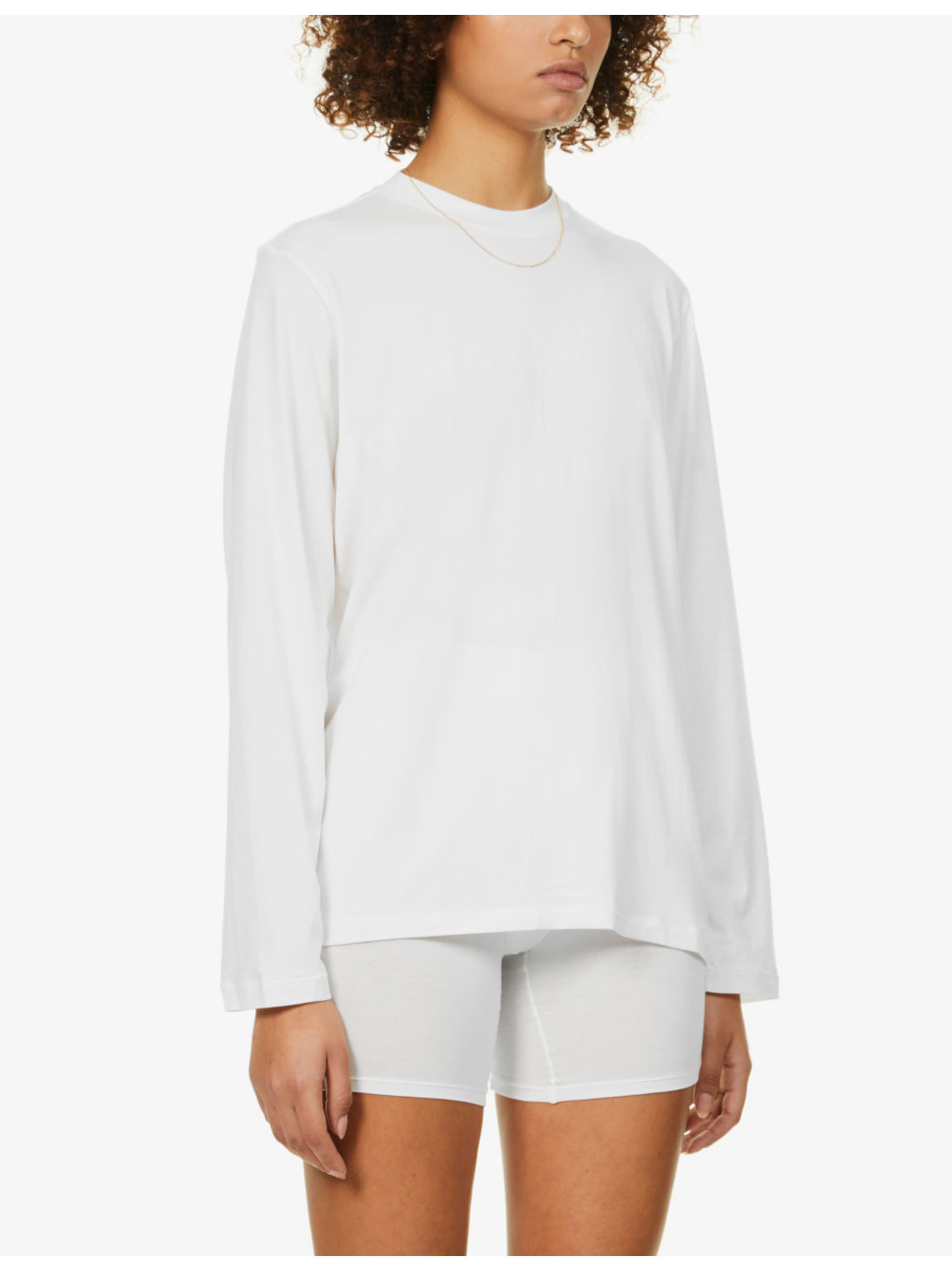 Boyfriend oversized stretch-jersey T-shirt - 3