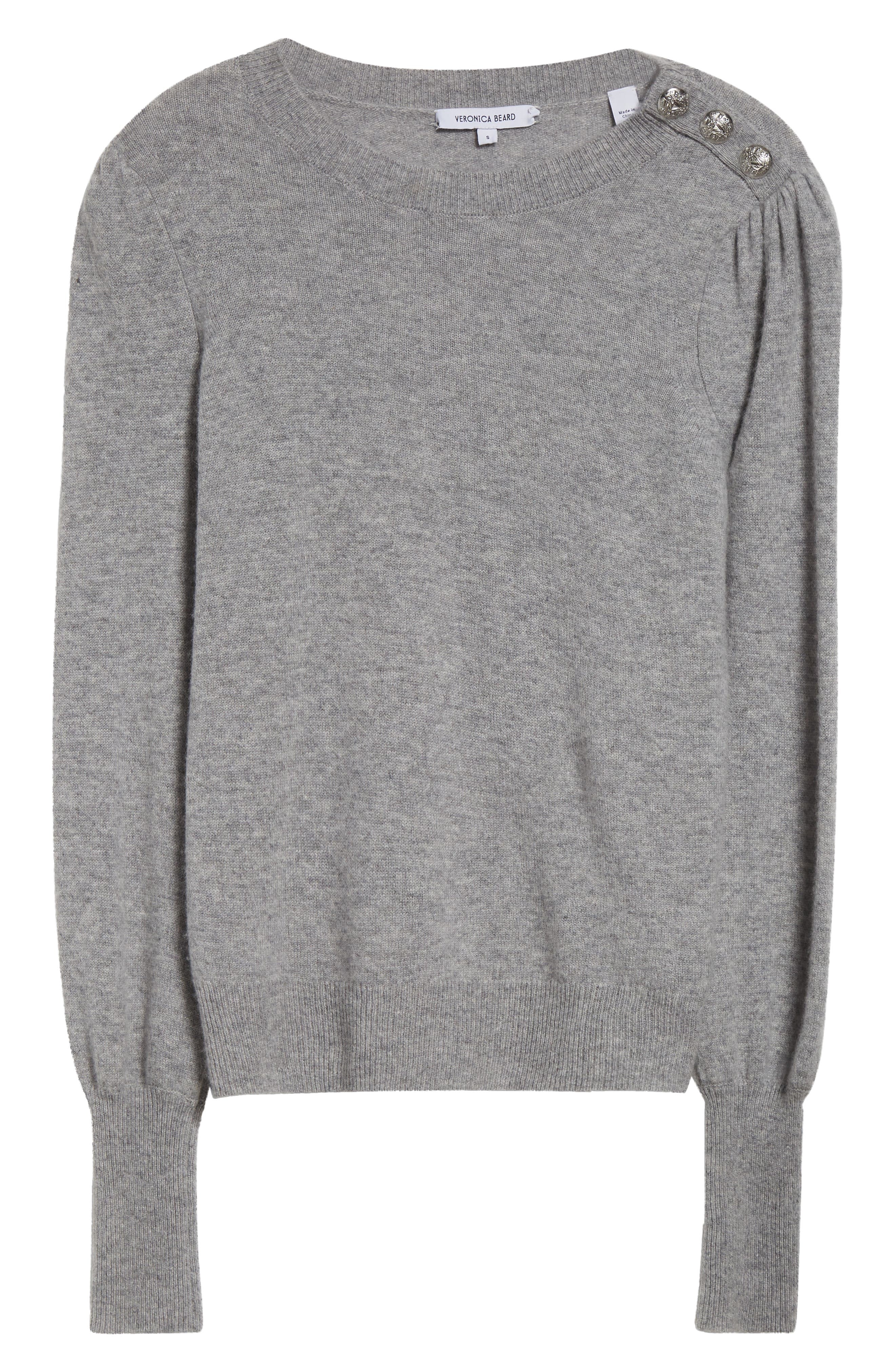 Nelia Button Accent Cashmere Sweater - 5