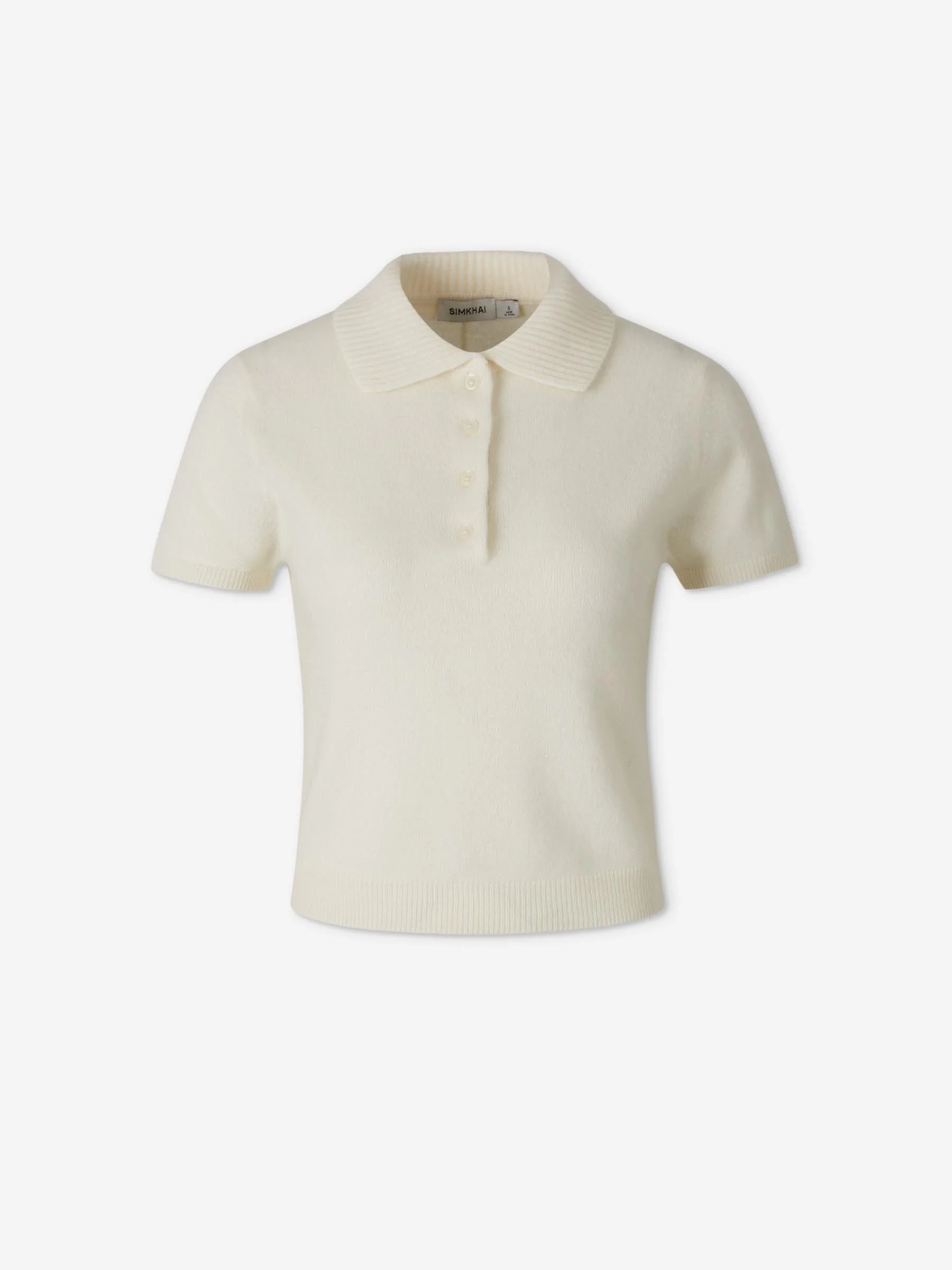 CASHMERE KNIT POLO SHIRT - 1
