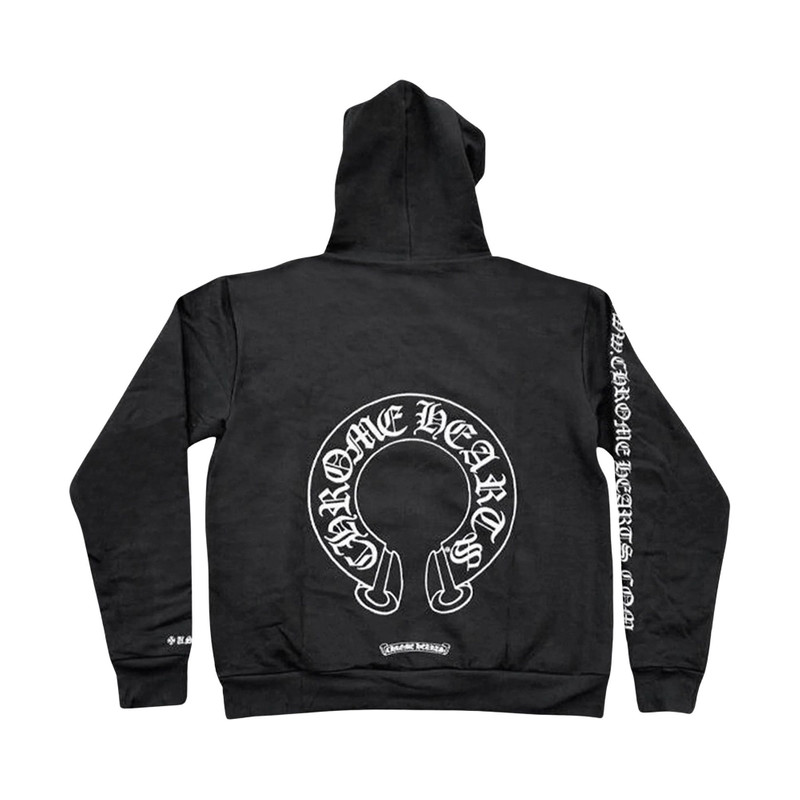 Chrome Hearts Chrome Hearts Silver Glitter Hoodie 'Black' outlook