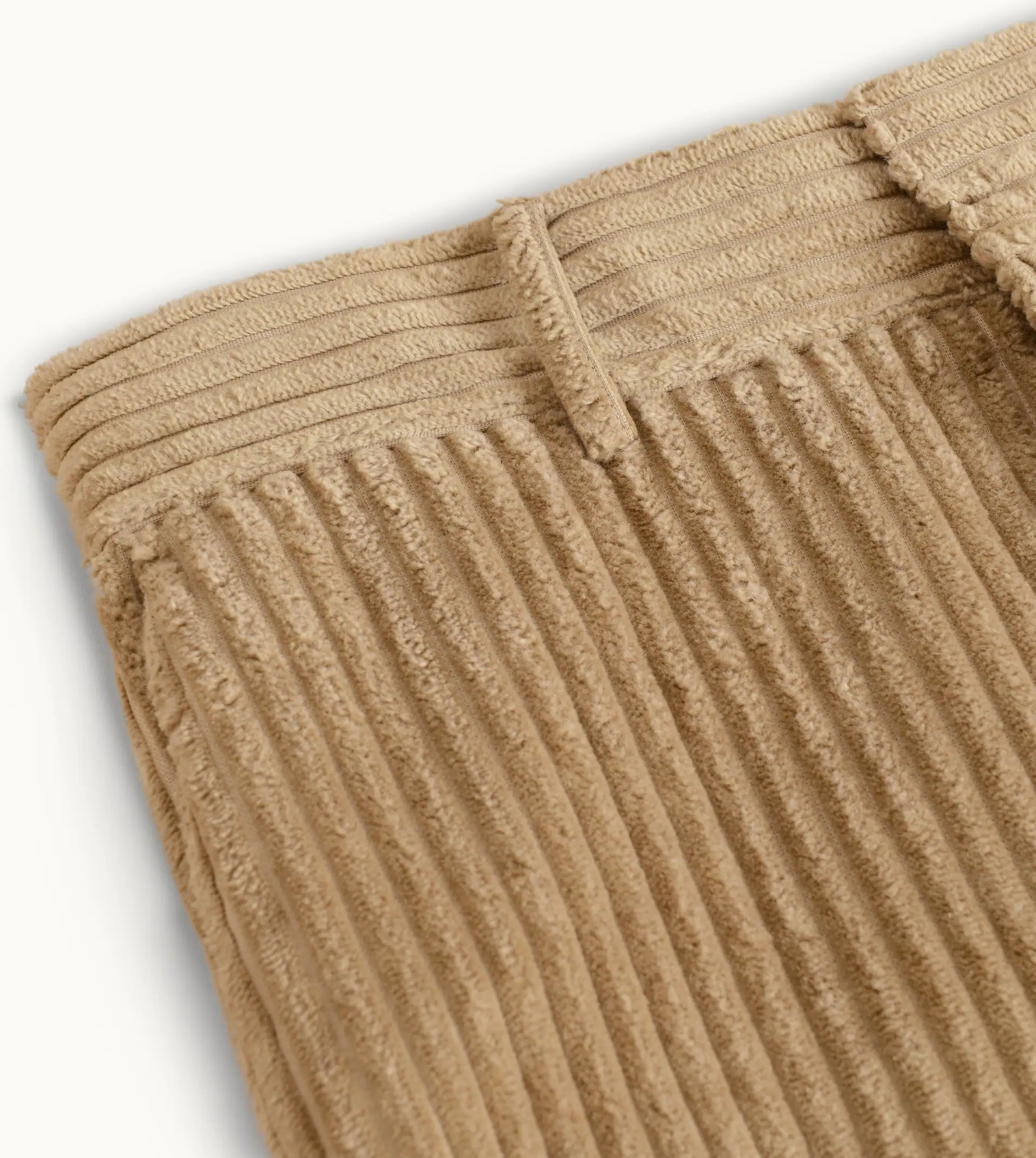 TROUSERS IN VELVET - BEIGE - 4