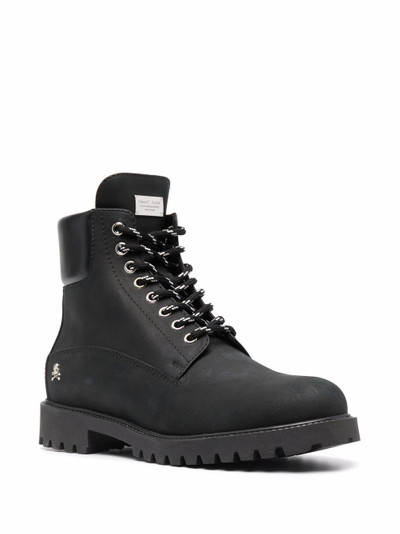 PHILIPP PLEIN nabuk lace-up leather boots outlook