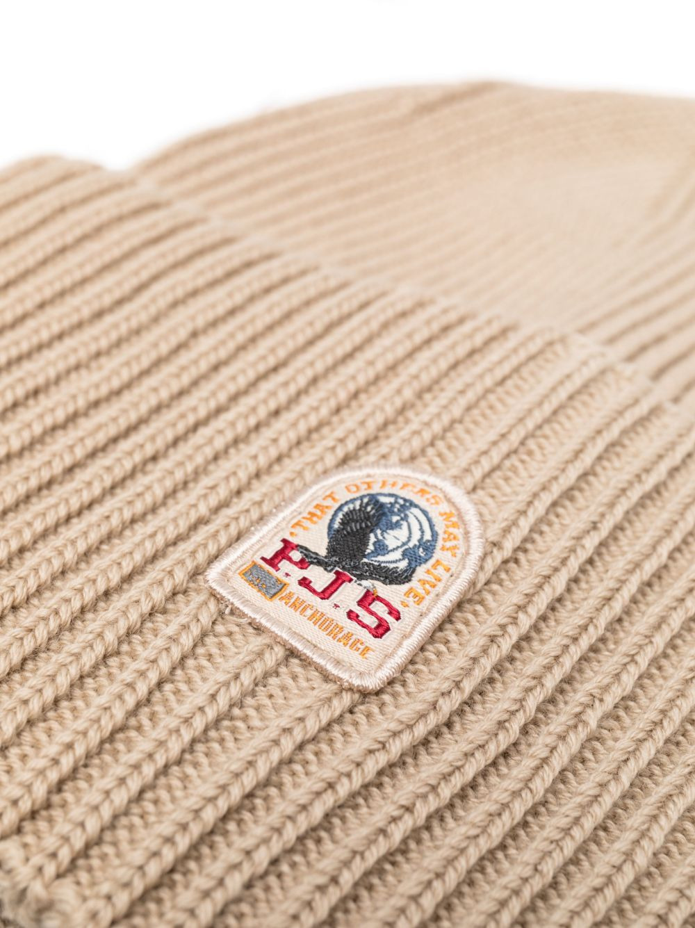 logo-patch ribbed-knit beanie - 2