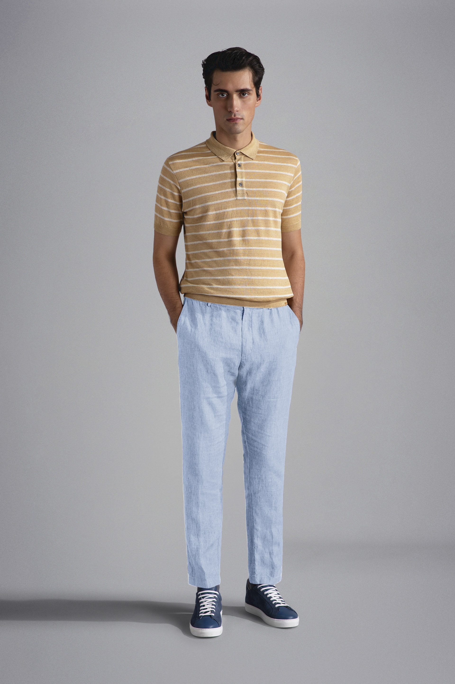 LINEN CHINO TROUSERS - 2
