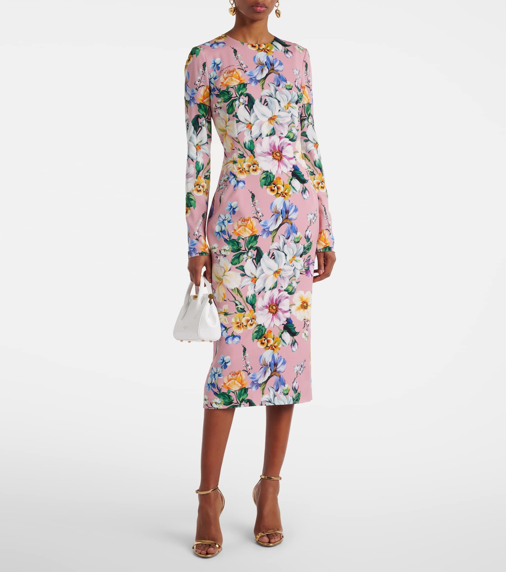 Floral silk-blend midi dress - 2