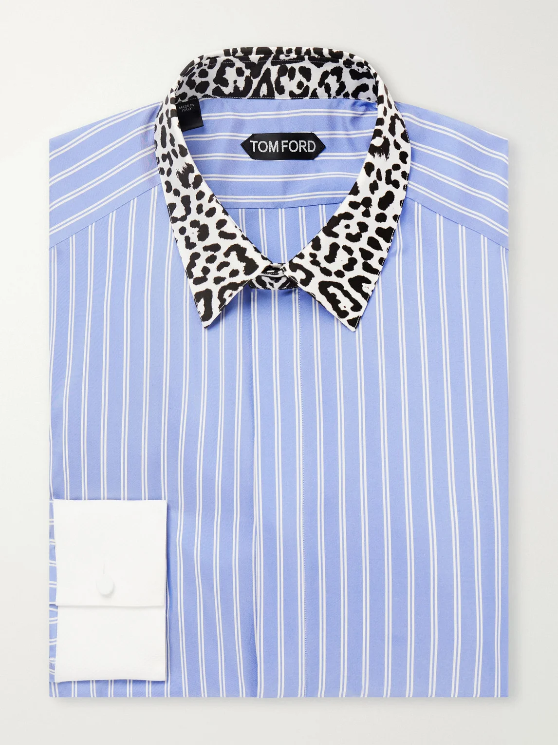 Striped Silk-Satin Shirt - 1
