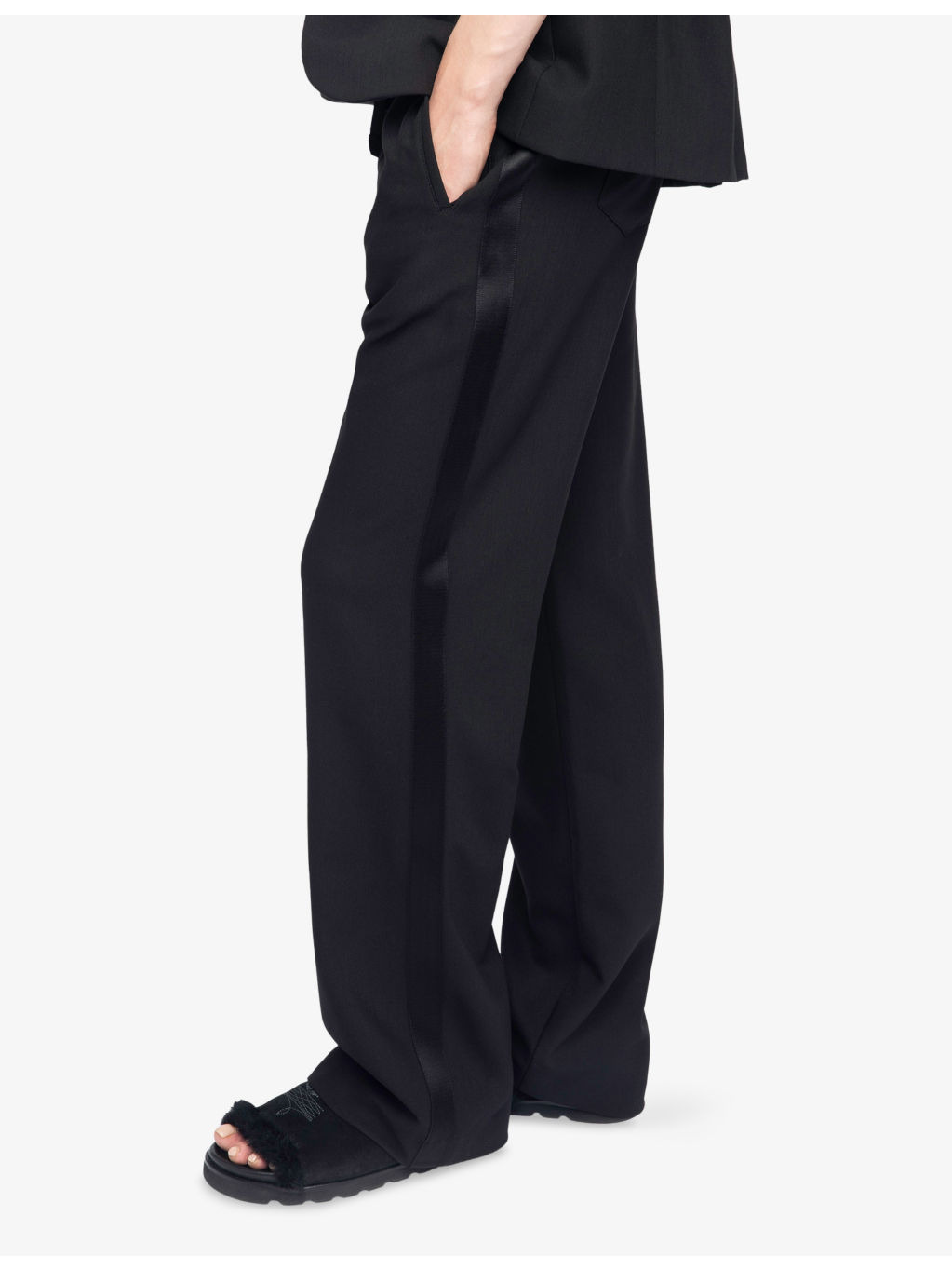 Poma Satin-Stripe Straight-Leg Low-Rise Stretch-Woven Trousers - 4
