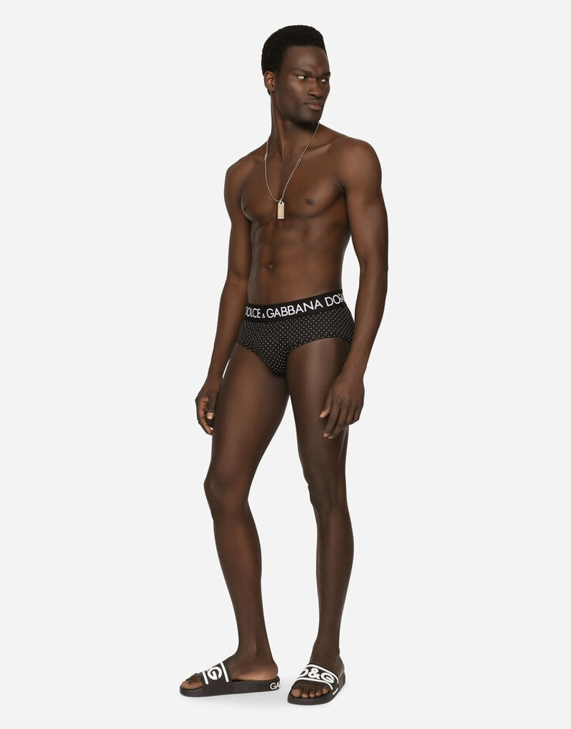 Dolce & Gabbana Two-way stretch jersey Brando briefs with polka-dot print outlook