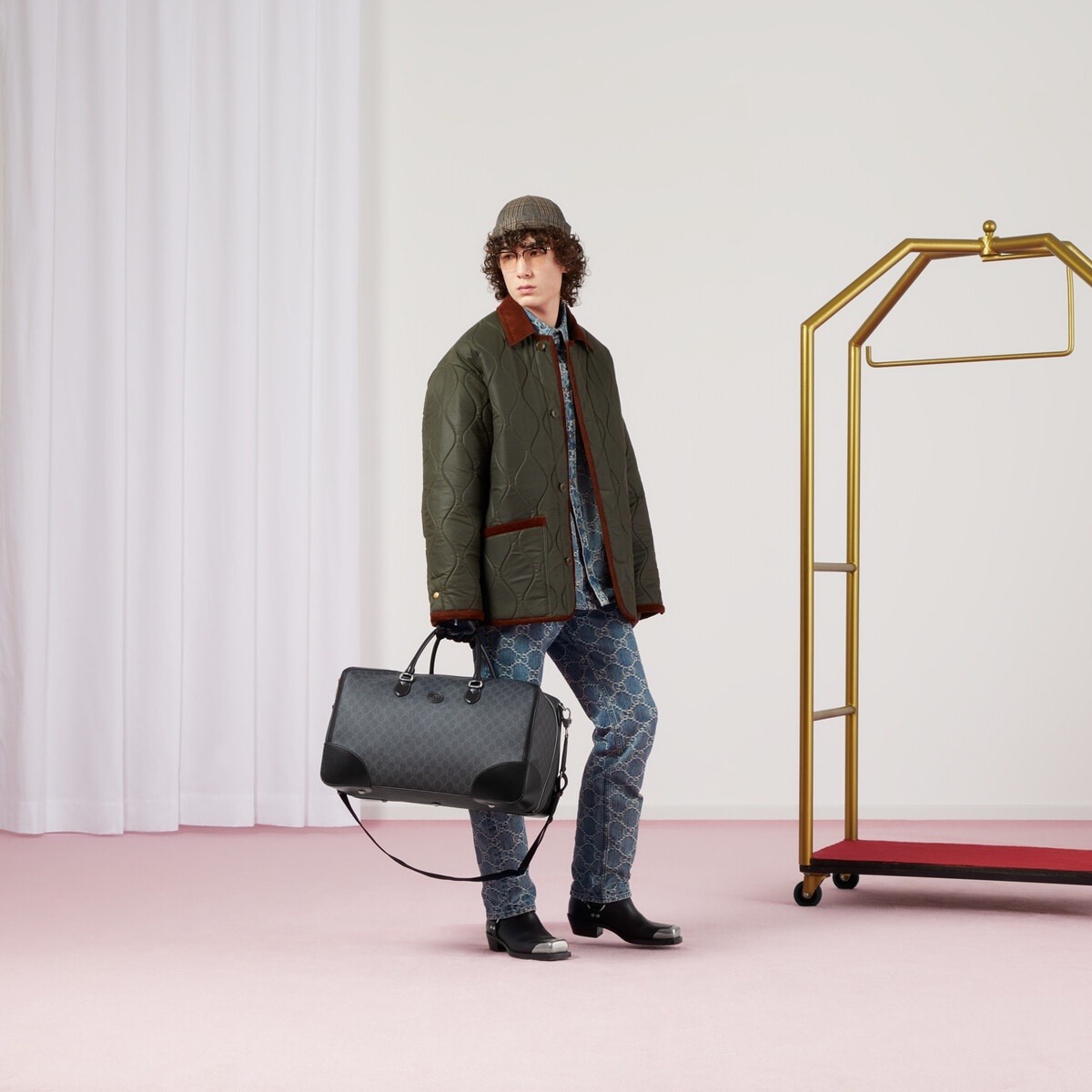 Large duffle bag with Interlocking G - 3