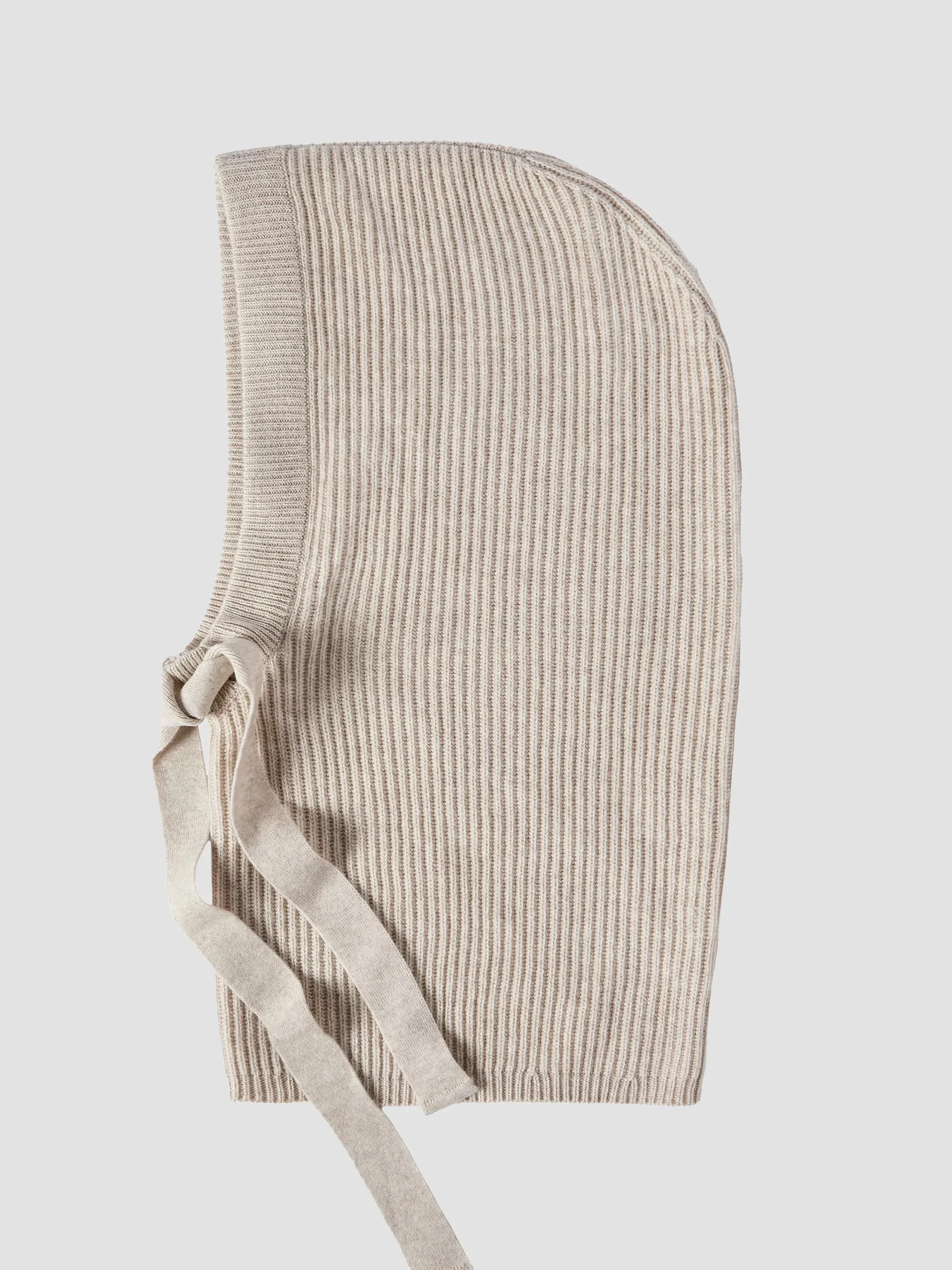 Women's Cashmere English Rib Knit Balaclava - Panama - 1
