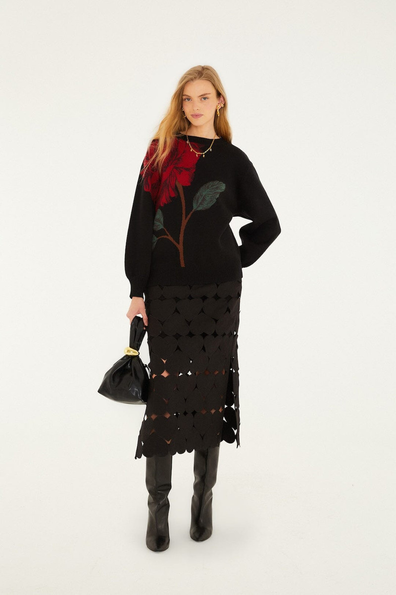 Black Hearts Euroflax Premium Linen Midi Skirt 1