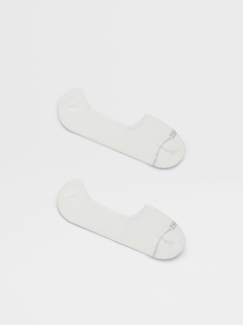 ZEGNA WHITE COTTON BLEND SOCKS outlook
