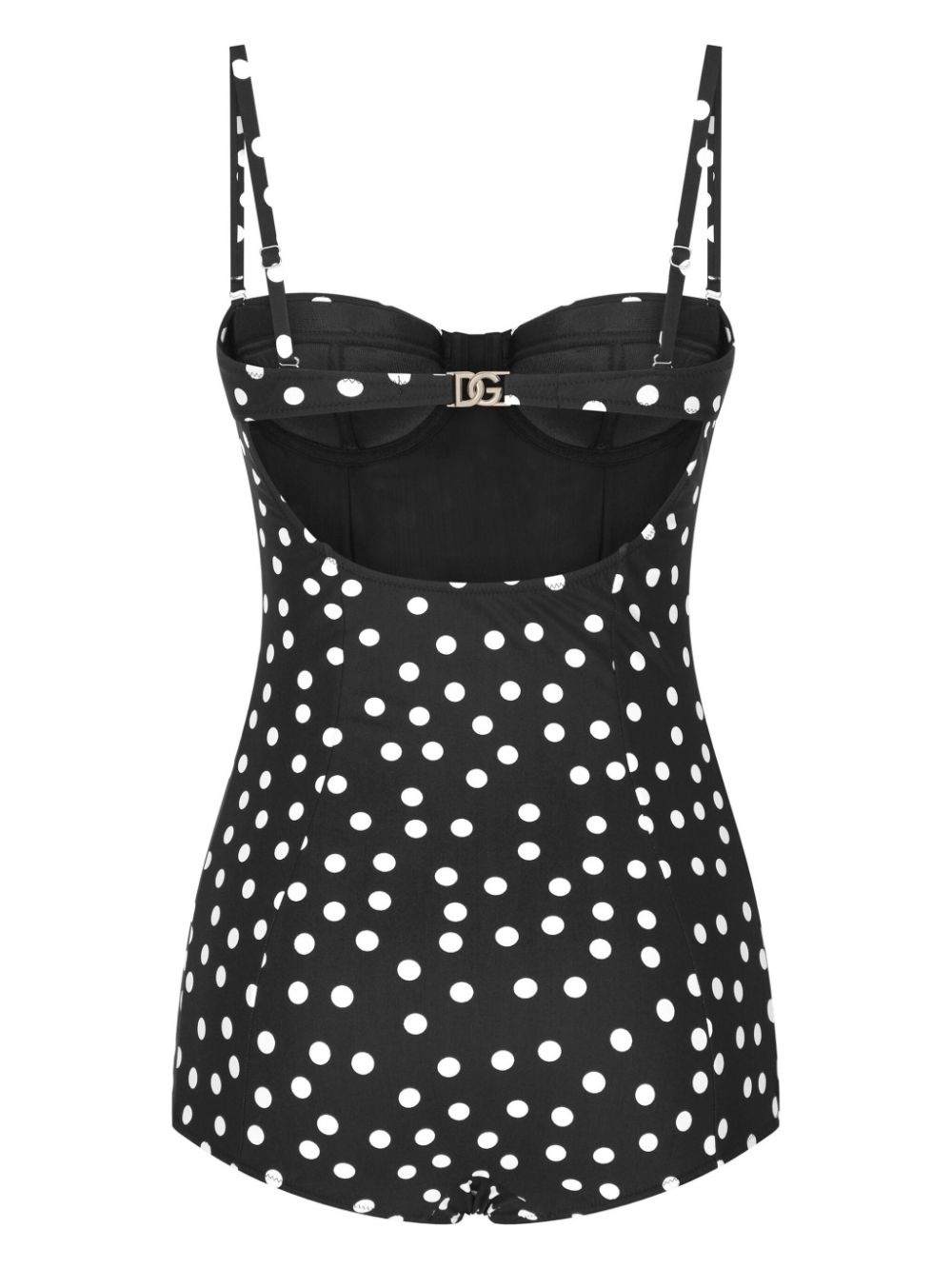 polka dot-print balconette swimsuit - 2