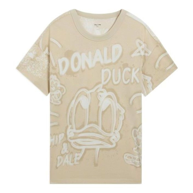 Li-Ning x Disney Donald Duck Graphic T-shirt 'Khaki' AHSS273-1 - 1
