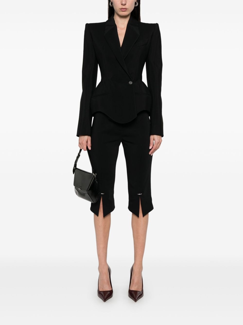 pierced cropped trousers - 2