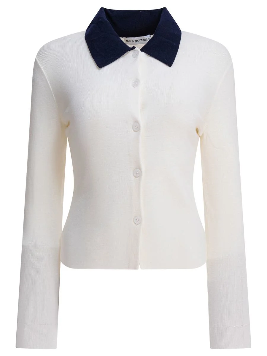 Self-Portrait Merino Wool Cardigan - 1