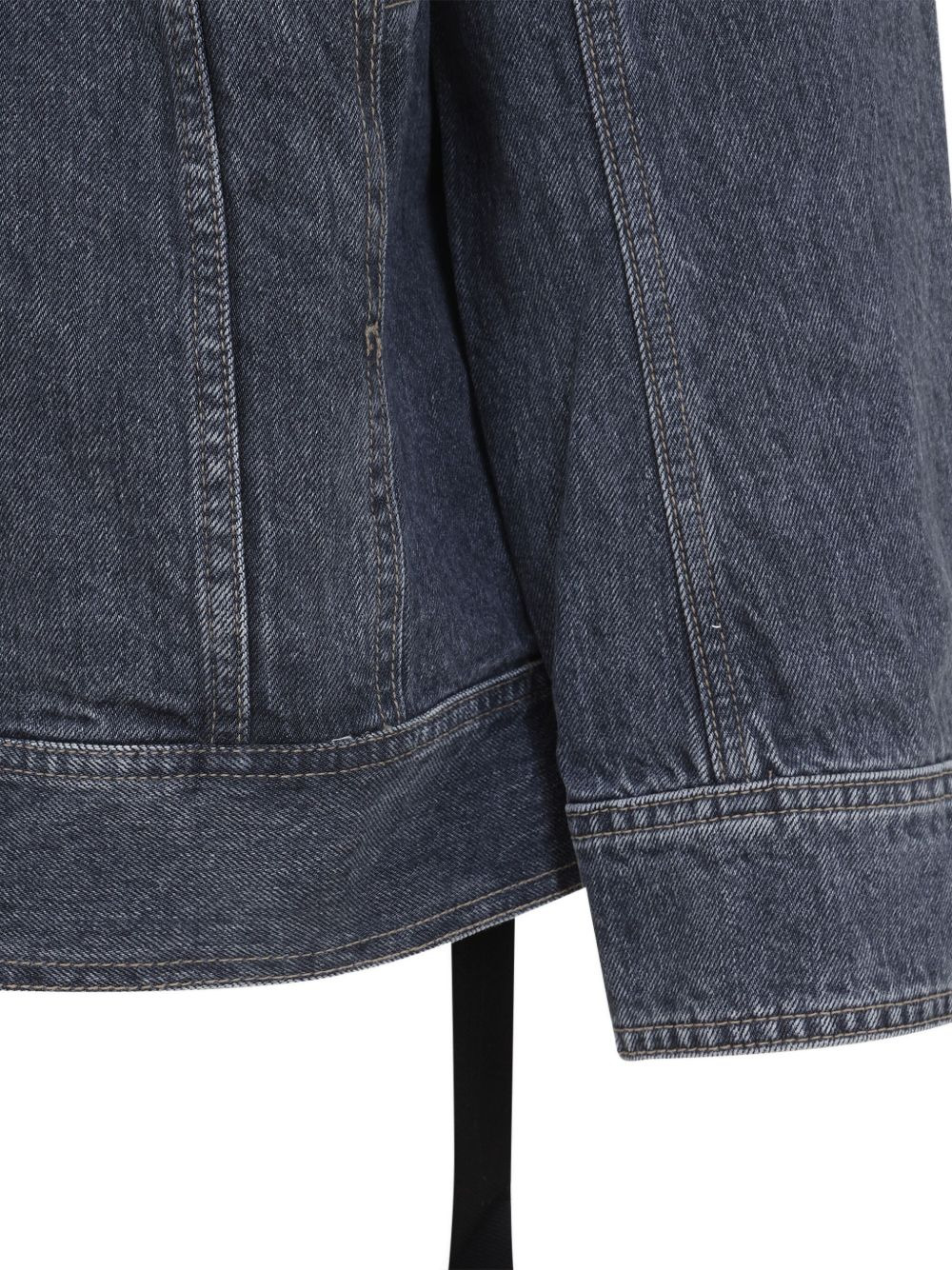 button-fastening denim jacket - 3