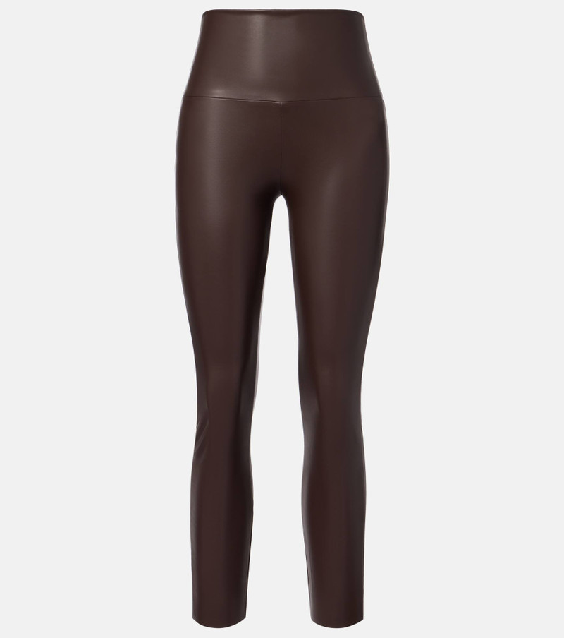 High-rise faux leather leggings 1
