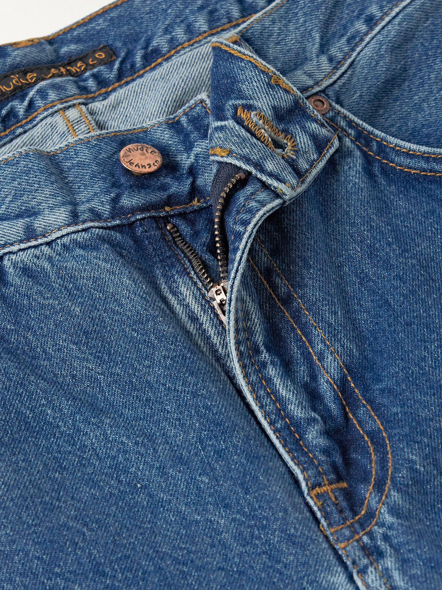 Gritty Jackson Slim-Fit Straight-Leg Organic Jeans Blue - 6