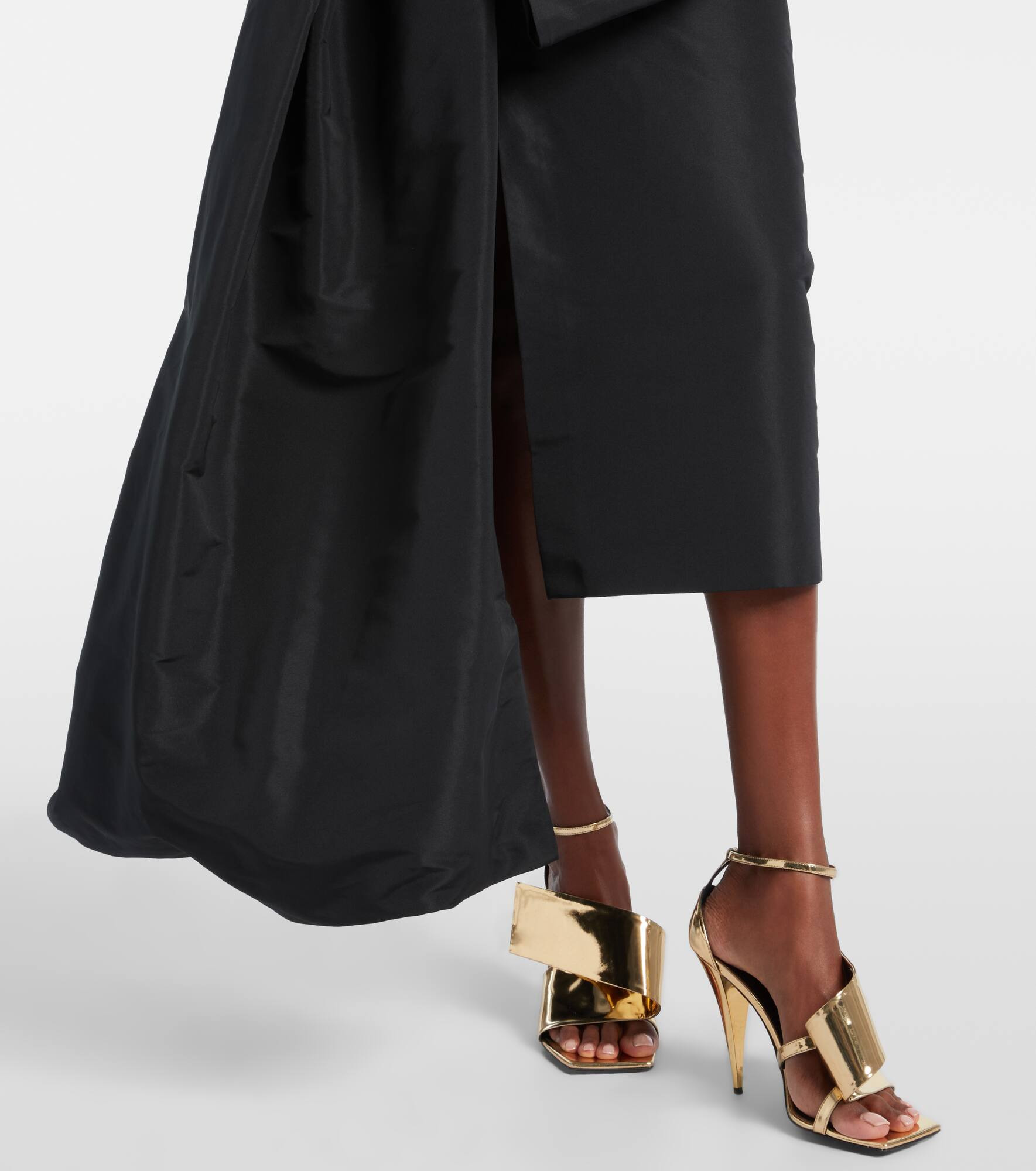 Bow-detail taffeta maxi skirt - 5