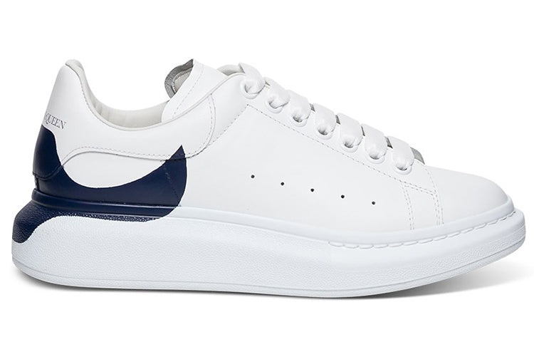 Alexander McQueen Oversized Sneaker 'White Navy Heel' 645863WHZ4L9098 - 2