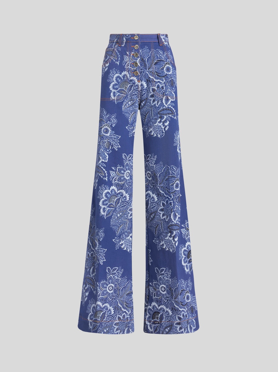 PRINTED FLARED JEANS - 1