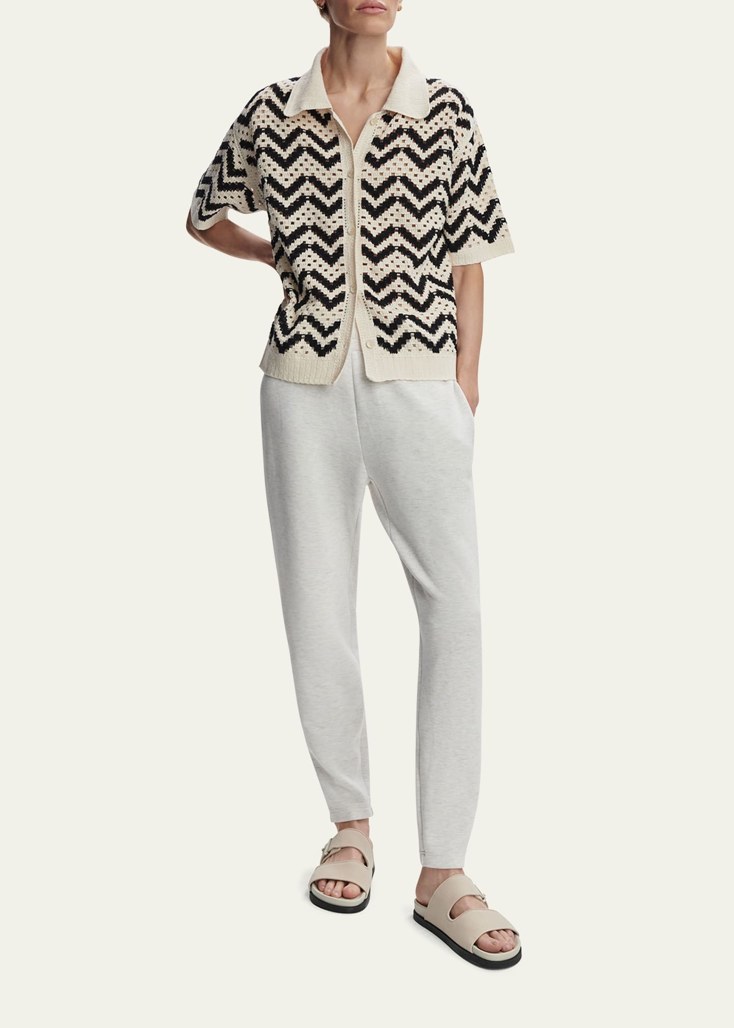 Anais Crochet Polo Shirt - 2