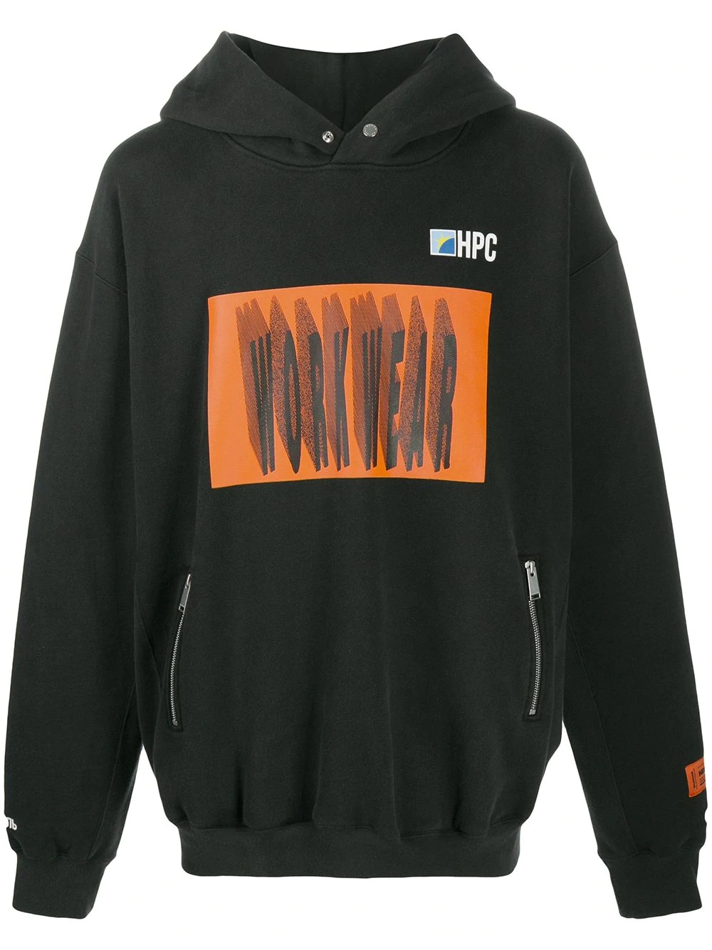 logo print hoodie - 1