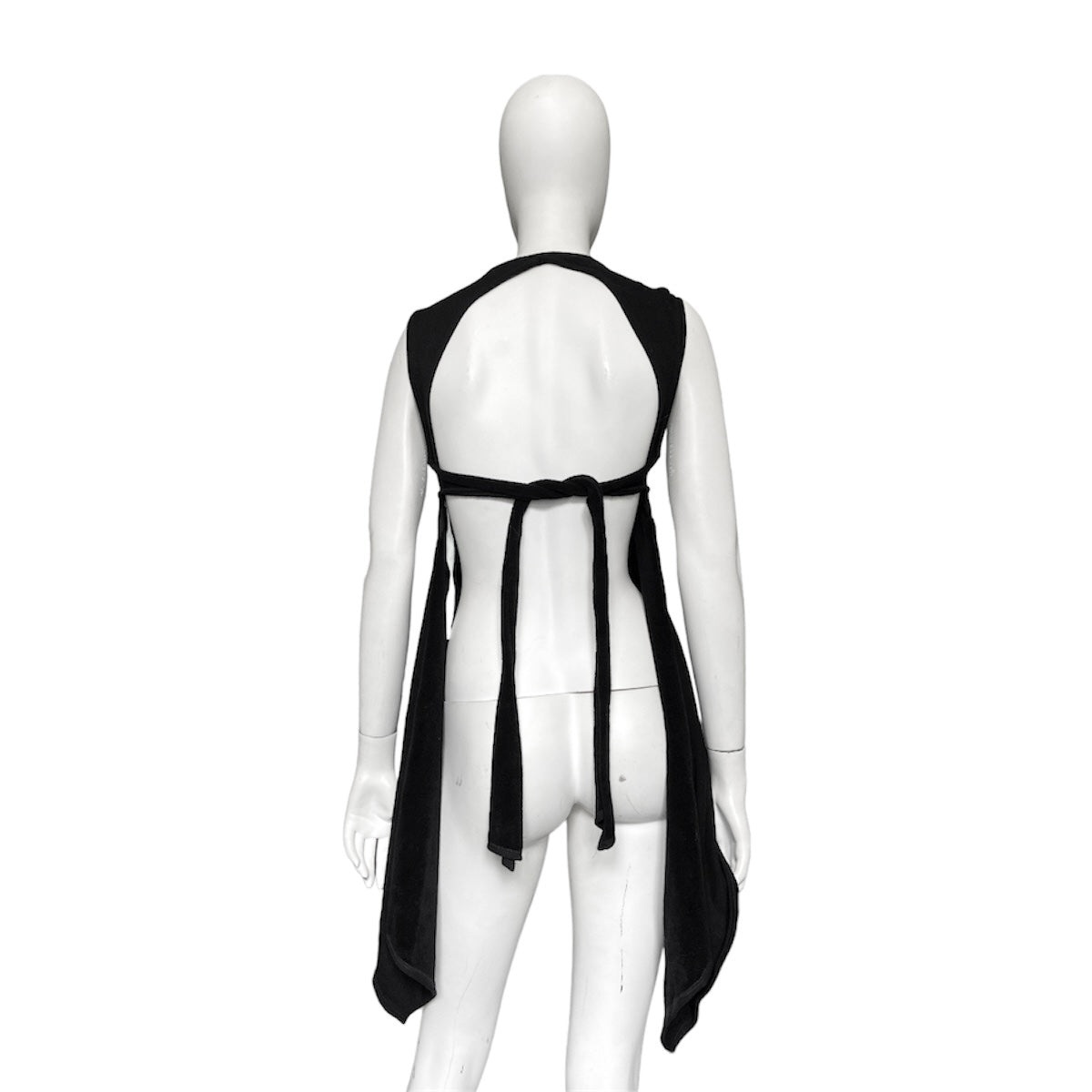 Off White logo open back drape wrap tank top - 3