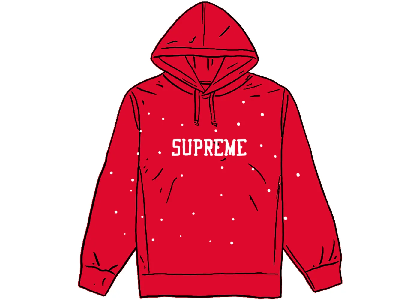 Supreme Eyelet Hooded Sweatshirt Red - 1