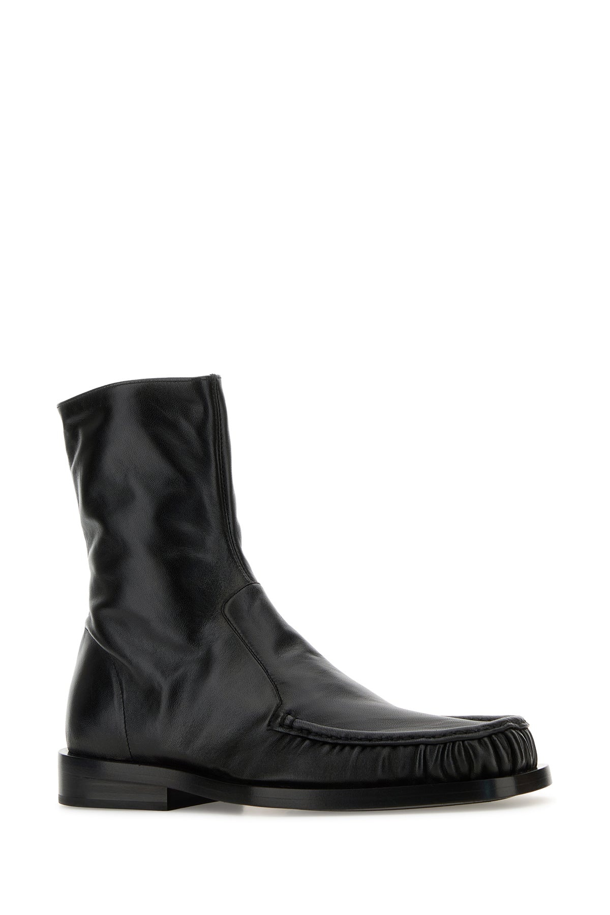 Black leather ankle boots - 2
