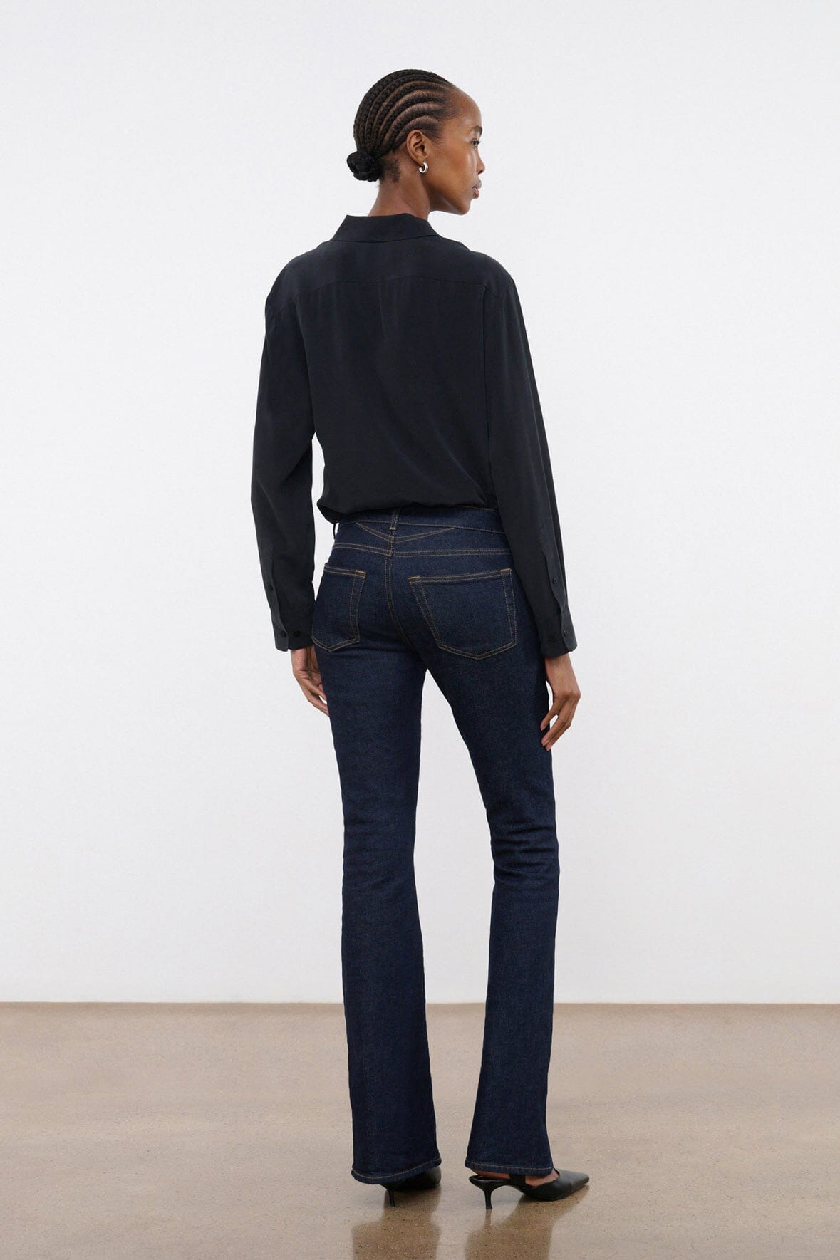 STAUD KYLE STRETCH FLARE JEAN INDIGO - 4