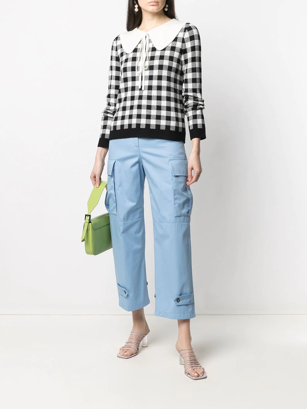 cropped high-waist trousers - 2