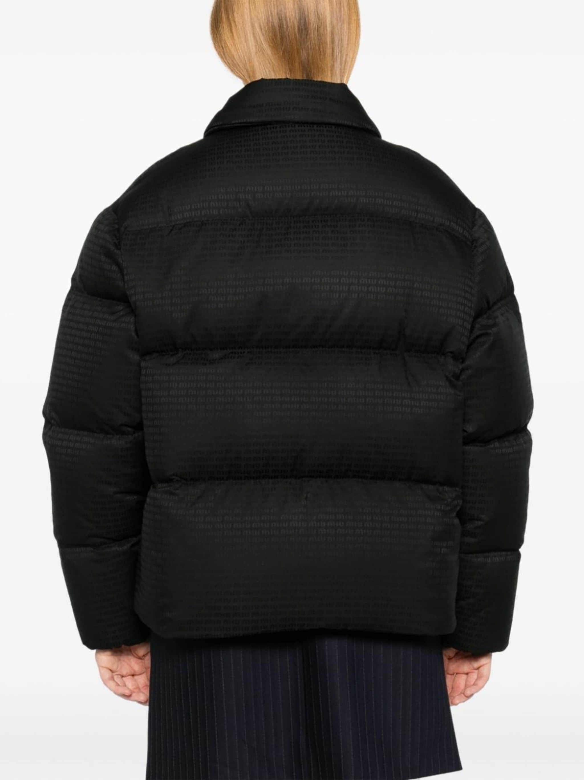 logo-appliqué puffer jacket - 4