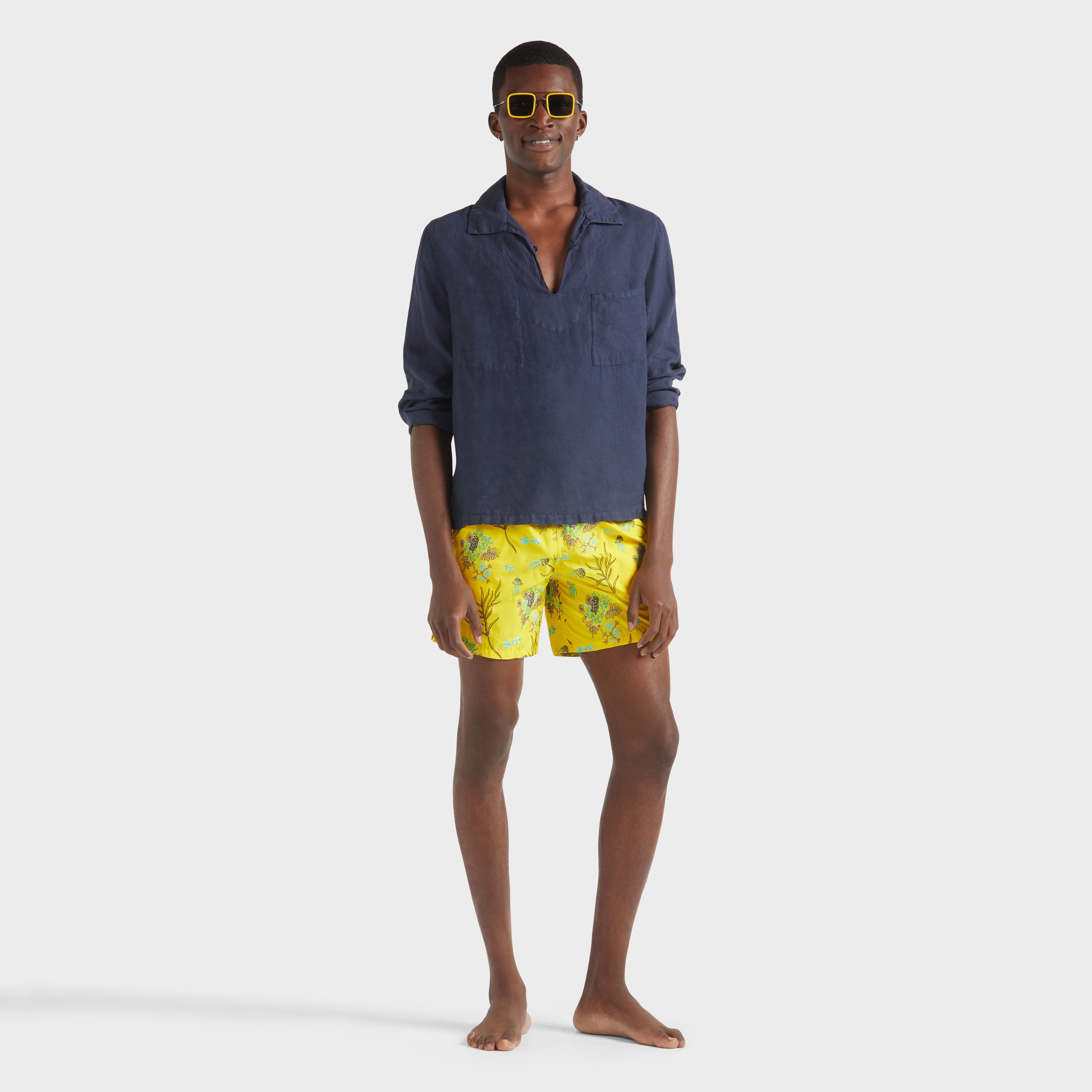 Men Swim Trunks Embroidered Medusa Flowers - Limited Edition - 7