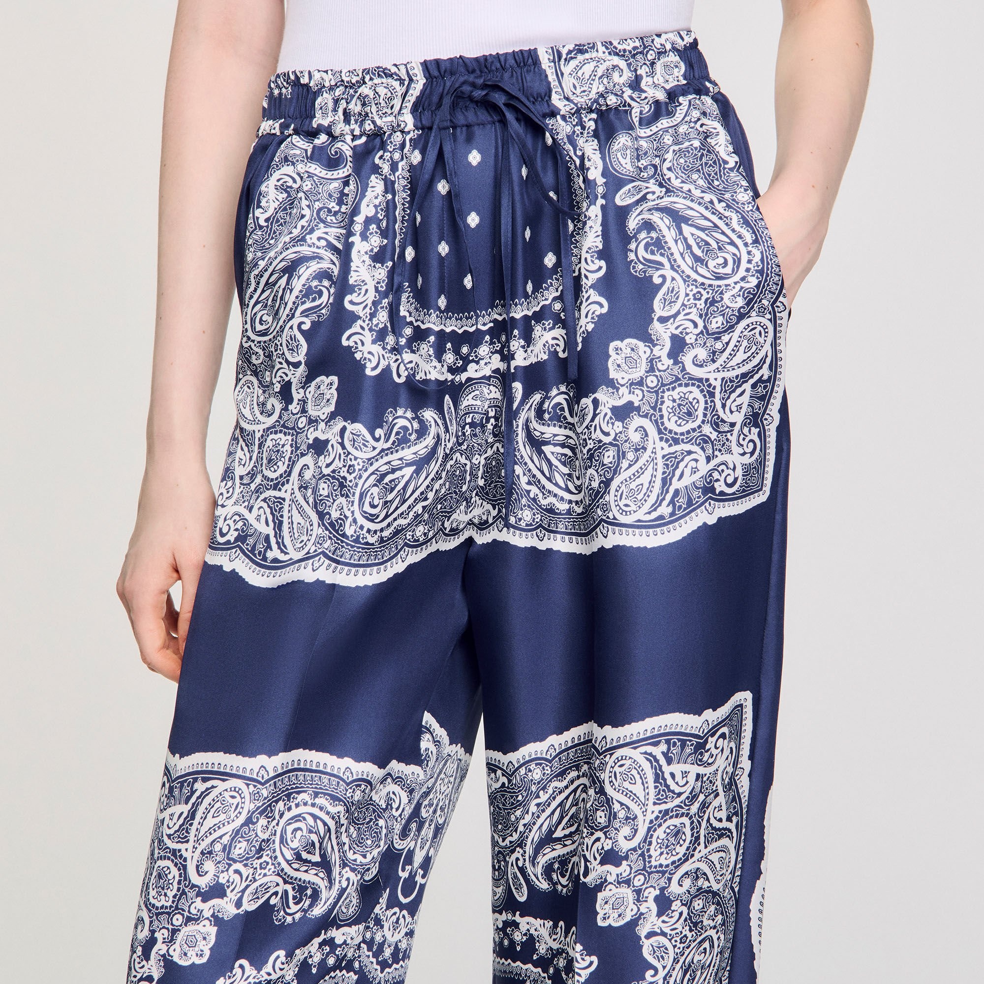 BANDANA-PRINT FLOWY TROUSERS - 3