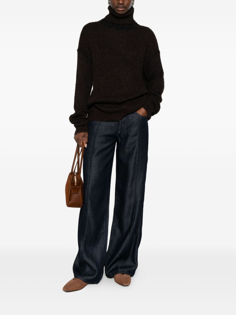 UMA WANG roll-neck ribbed sweater outlook