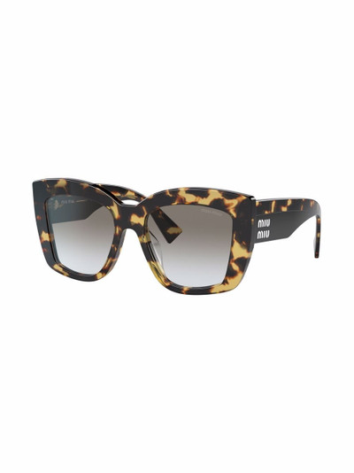 Miu Miu tortoiseshell oversize square-frame sunglasses outlook