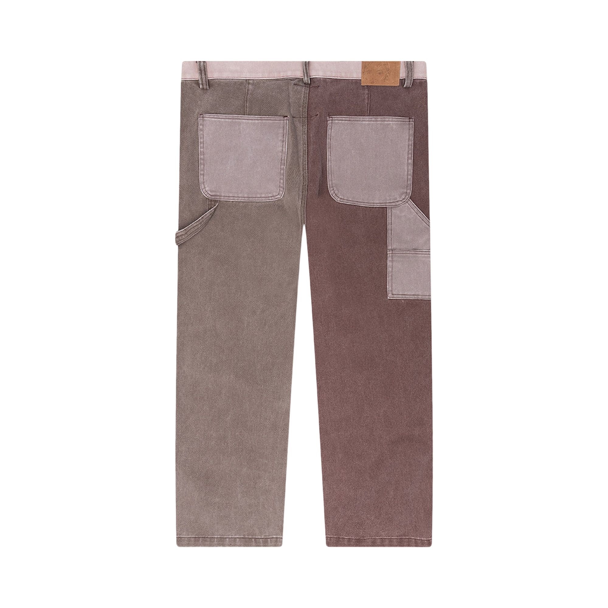 KidSuper Patchwork Face Double Knee Pant 'Brown/Multicolor' - 2
