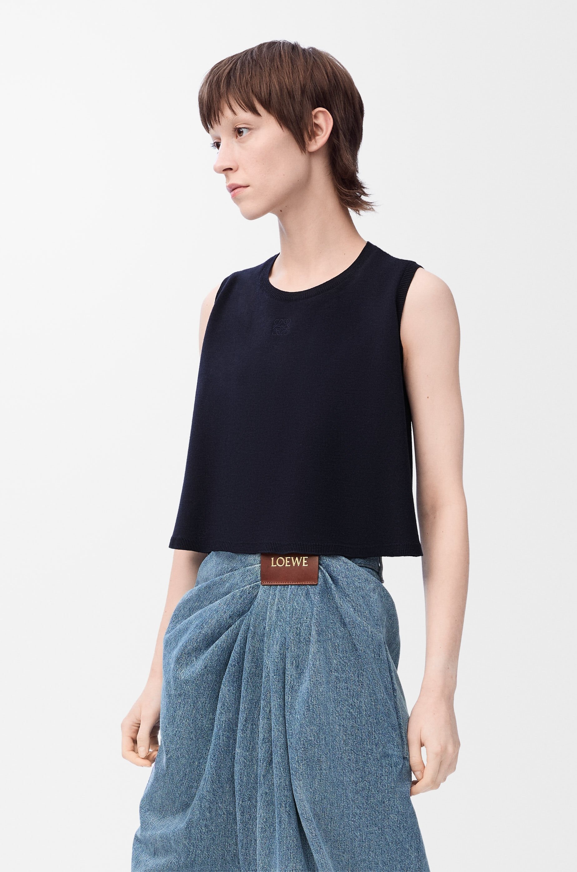Sleeveless sweater in wool - 3
