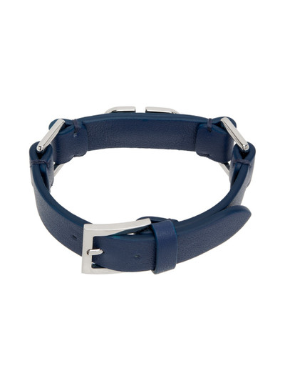 Valentino Blue Leather VLogo Bracelet outlook
