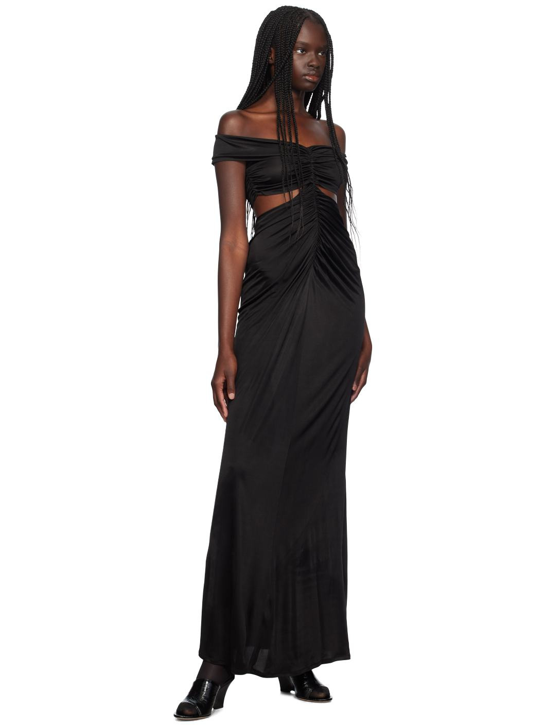 Black Cutout Maxi Dress - 4
