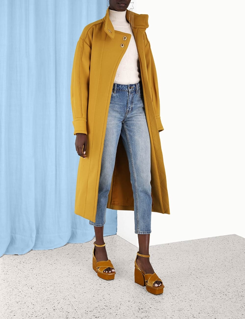 CELESTIAL FUNNEL NECK COAT - 8