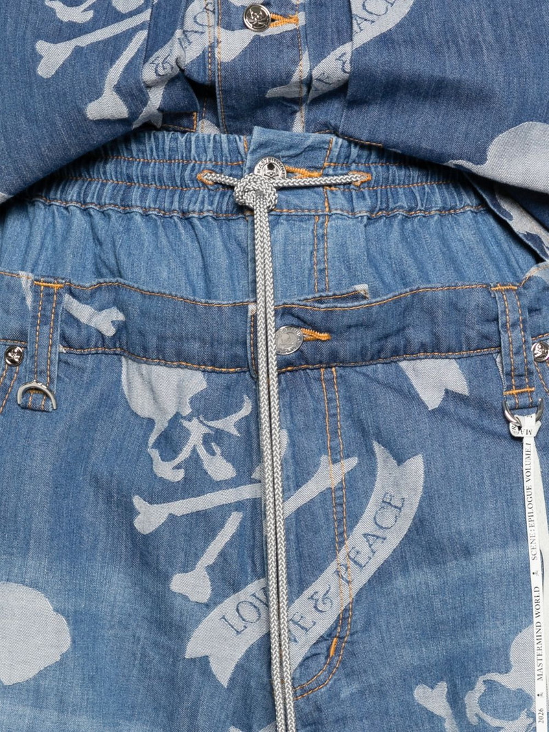 patterned denim shorts 5