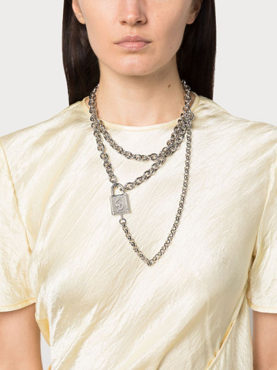Blumarine padlock-detail polished-finish necklace outlook