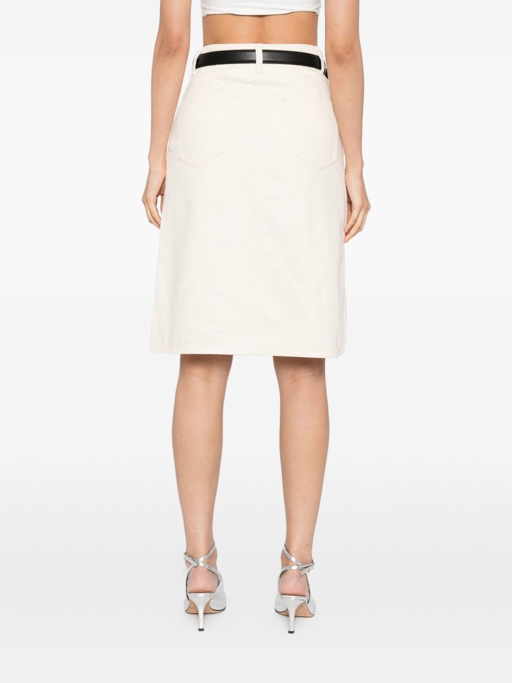 denim midi skirt - 4